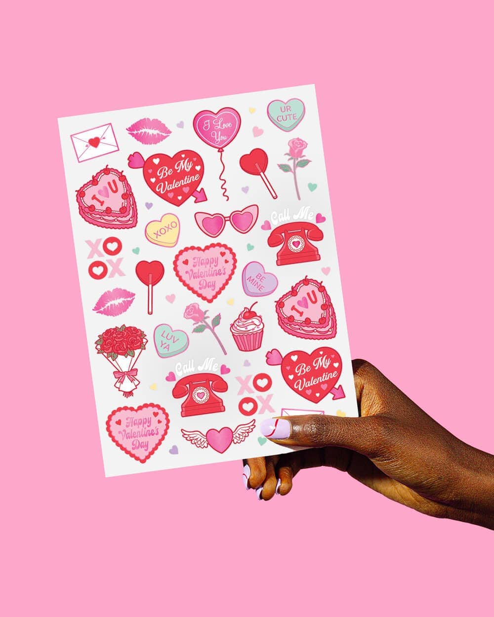 xo, Fetti Holiday Valentines Day Temporary Tattoos, Galentines Party