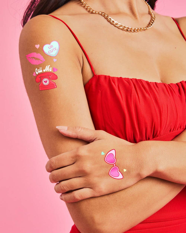 xo, Fetti Holiday Valentines Day Temporary Tattoos, Galentines Party