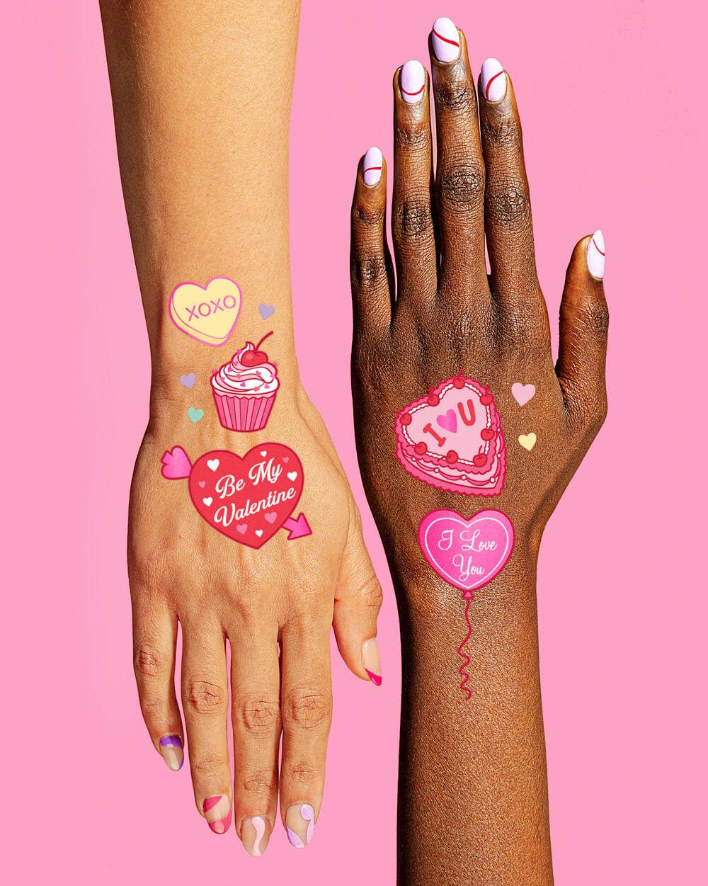xo, Fetti Holiday Valentines Day Temporary Tattoos, Galentines Party
