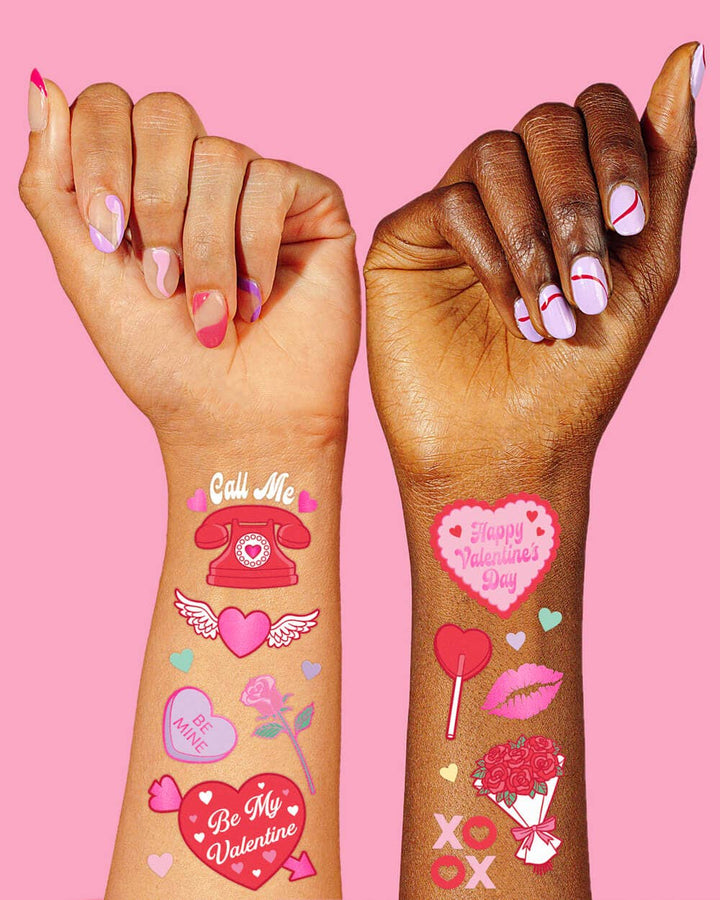 xo, Fetti Holiday Valentines Day Temporary Tattoos, Galentines Party