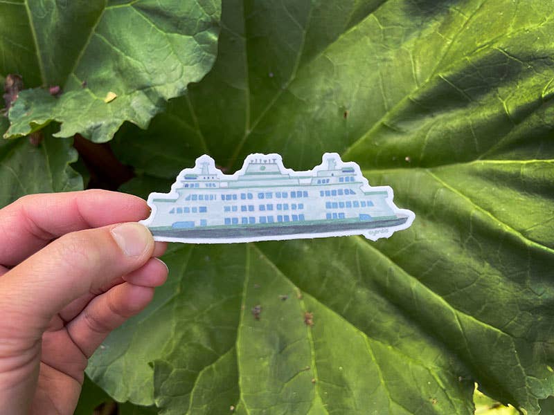 Yardia Cards Ferry Sticker - Washington State Ferry Vinyl Sticker