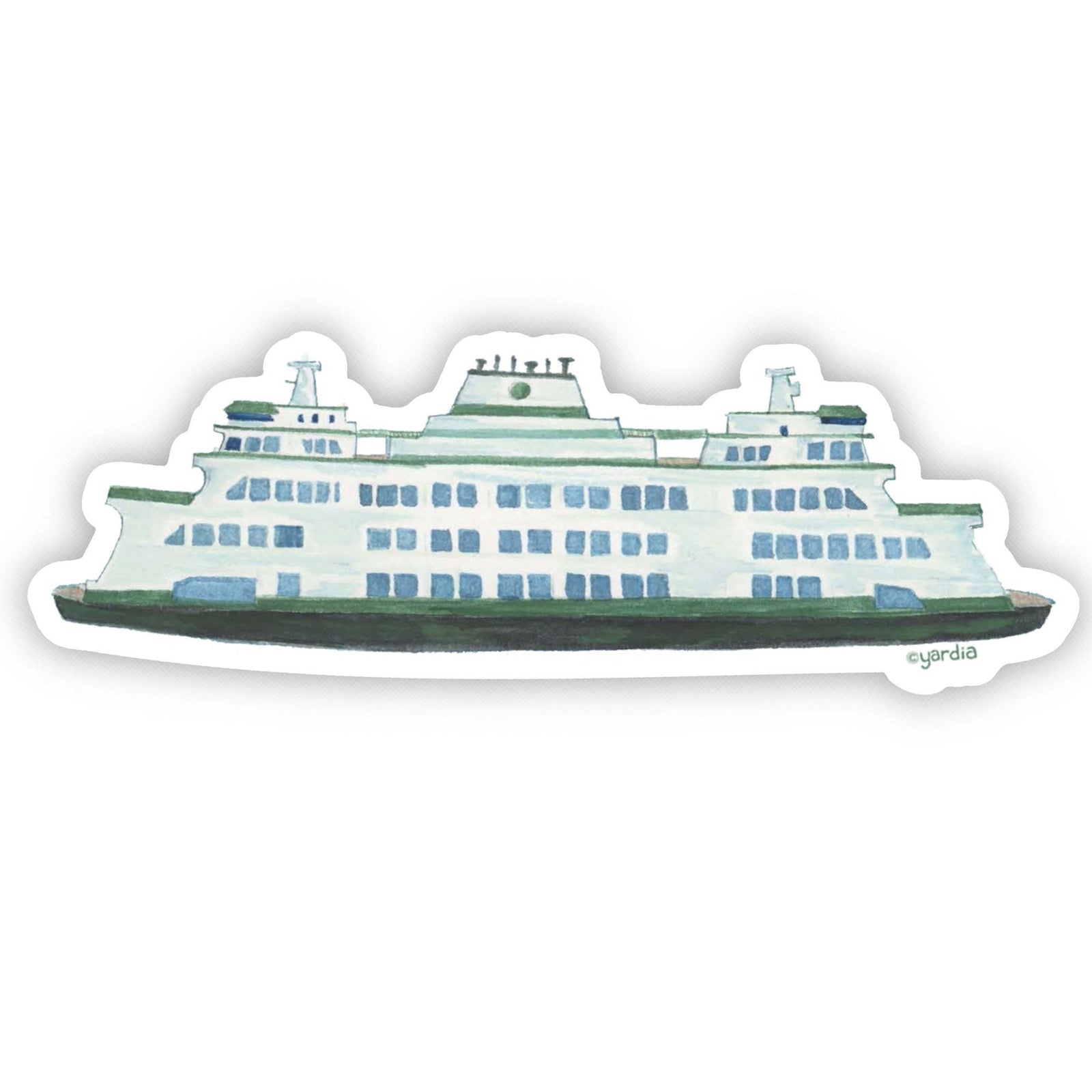 Yardia Cards Ferry Sticker - Washington State Ferry Vinyl Sticker
