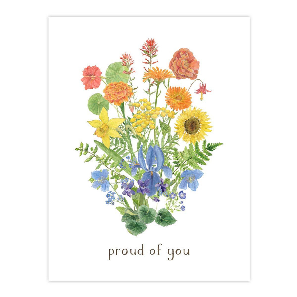 Yardia Cards Gay Pride Bouquet Card, LGBTQ Pride Floral Greeting Card