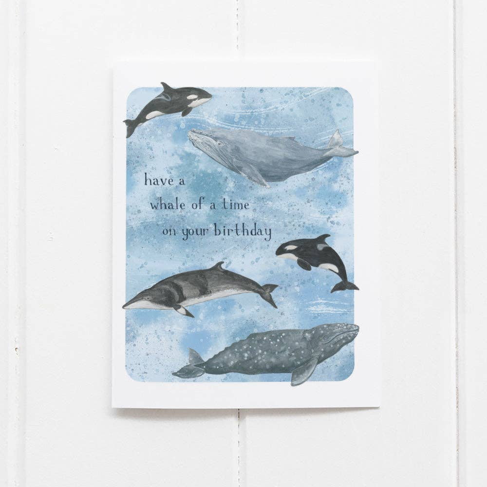 Yardia Cards Whale of A Time Birthday Card - Coastal Greeting Card