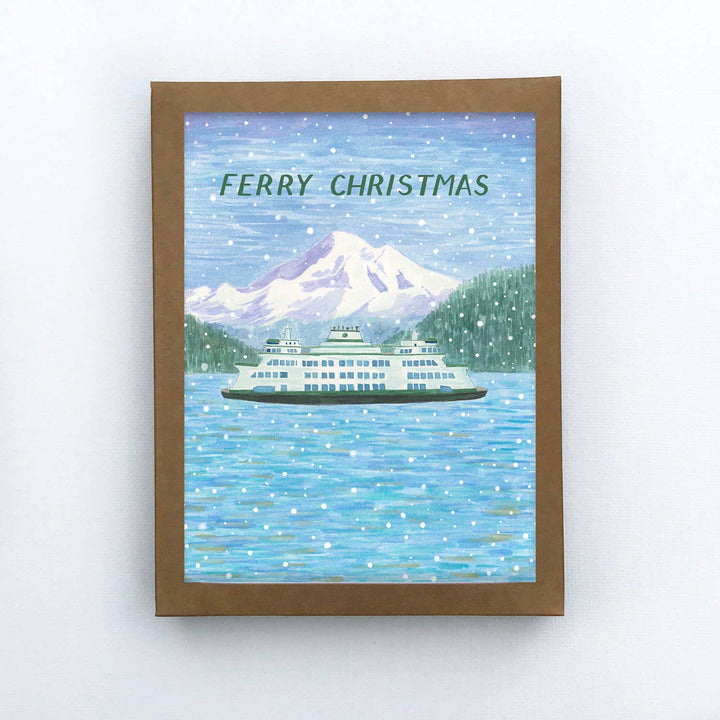 Yardia Home Ferry Christmas Cards - Set of 6 Boxed Christmas Cards