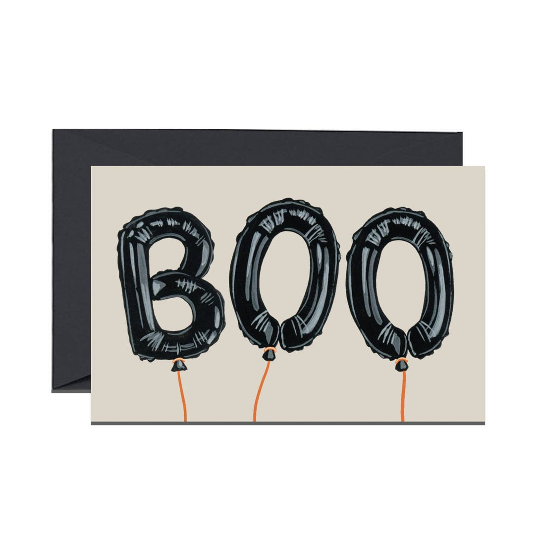 Yeppie Paper Card BOO Balloons Enclosure Halloween Card