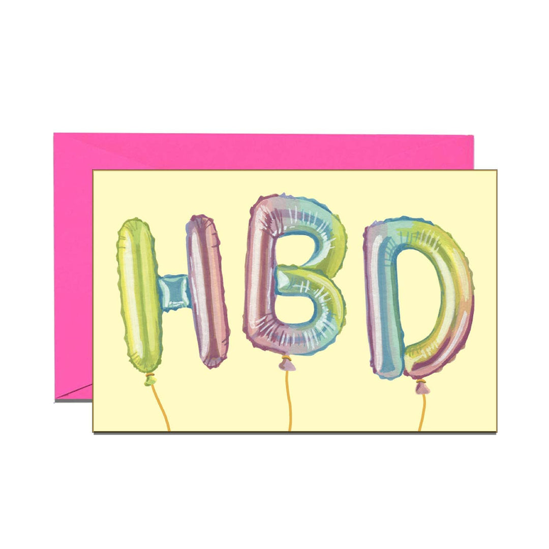 Yeppie Paper Card HBD Foil Balloons Enclosure Card