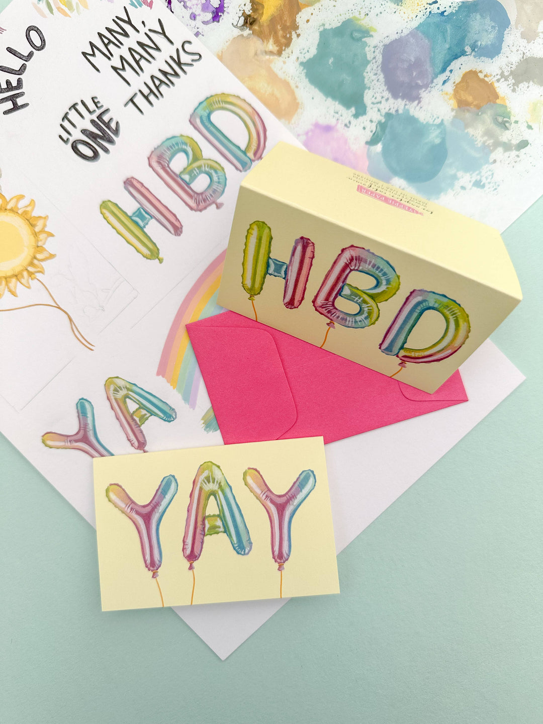 Yeppie Paper Card HBD Foil Balloons Enclosure Card