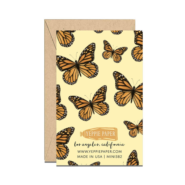 Yeppie Paper Card Monarch Butterfly Birthday Enclosure Card