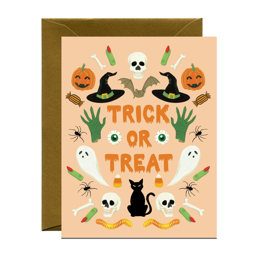 Yeppie Paper Card Trick Or Treat Halloween Card