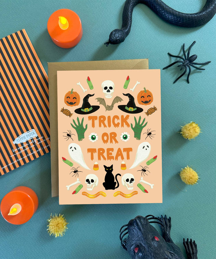 Yeppie Paper Card Trick Or Treat Halloween Card