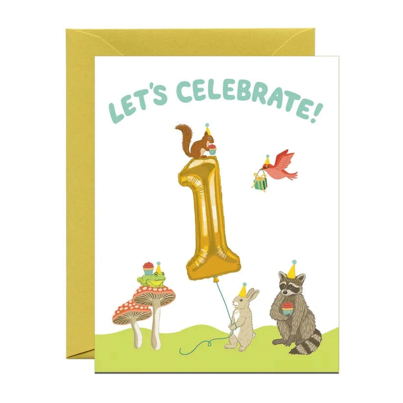 Yeppie Paper Cards Forest First Birthday Card