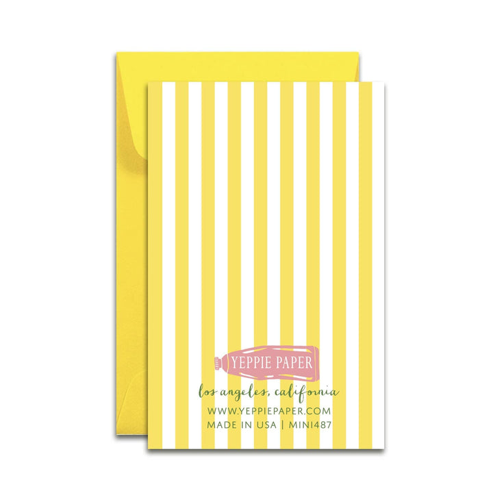 Yeppie Paper Cards Retro Flower Thinking of You - Mini Enclosure Card