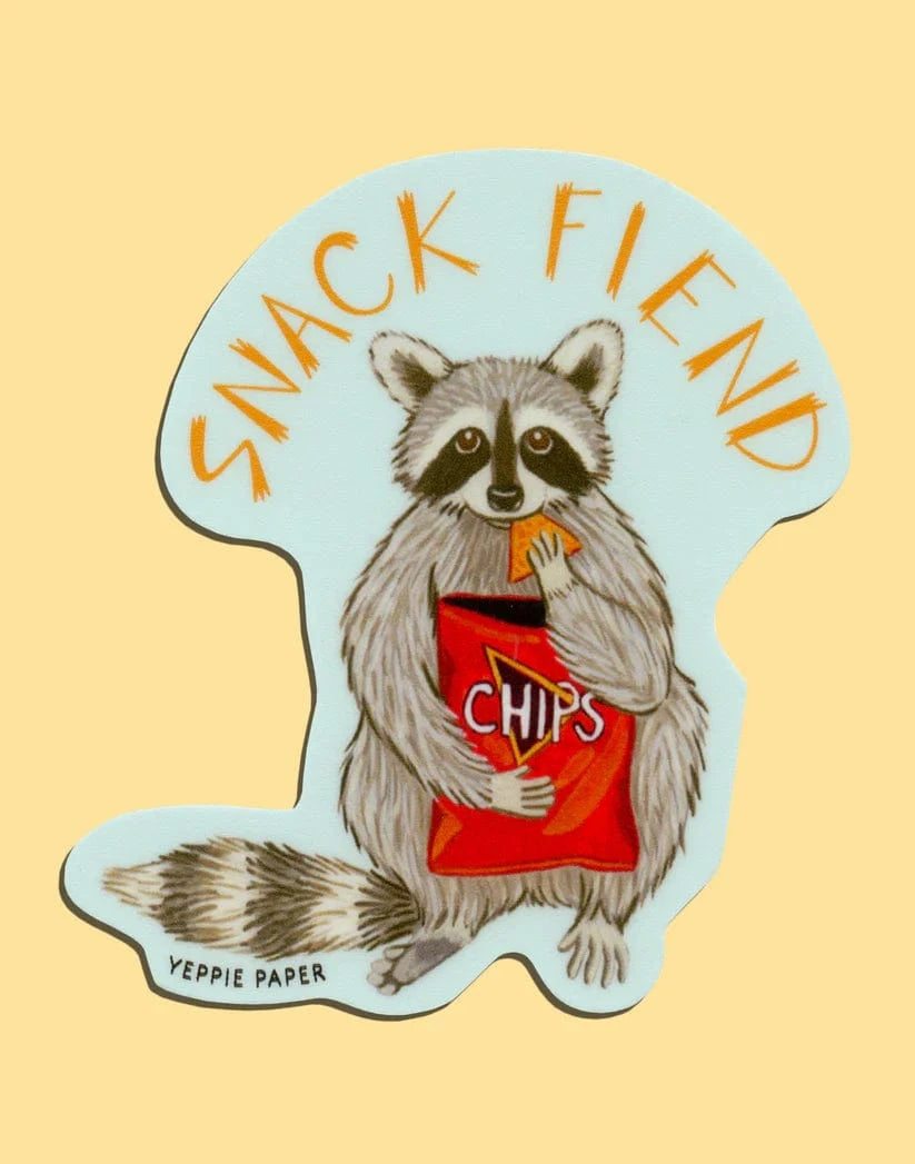 Yeppie Paper Cards Snack Fiend Raccoon Sticker
