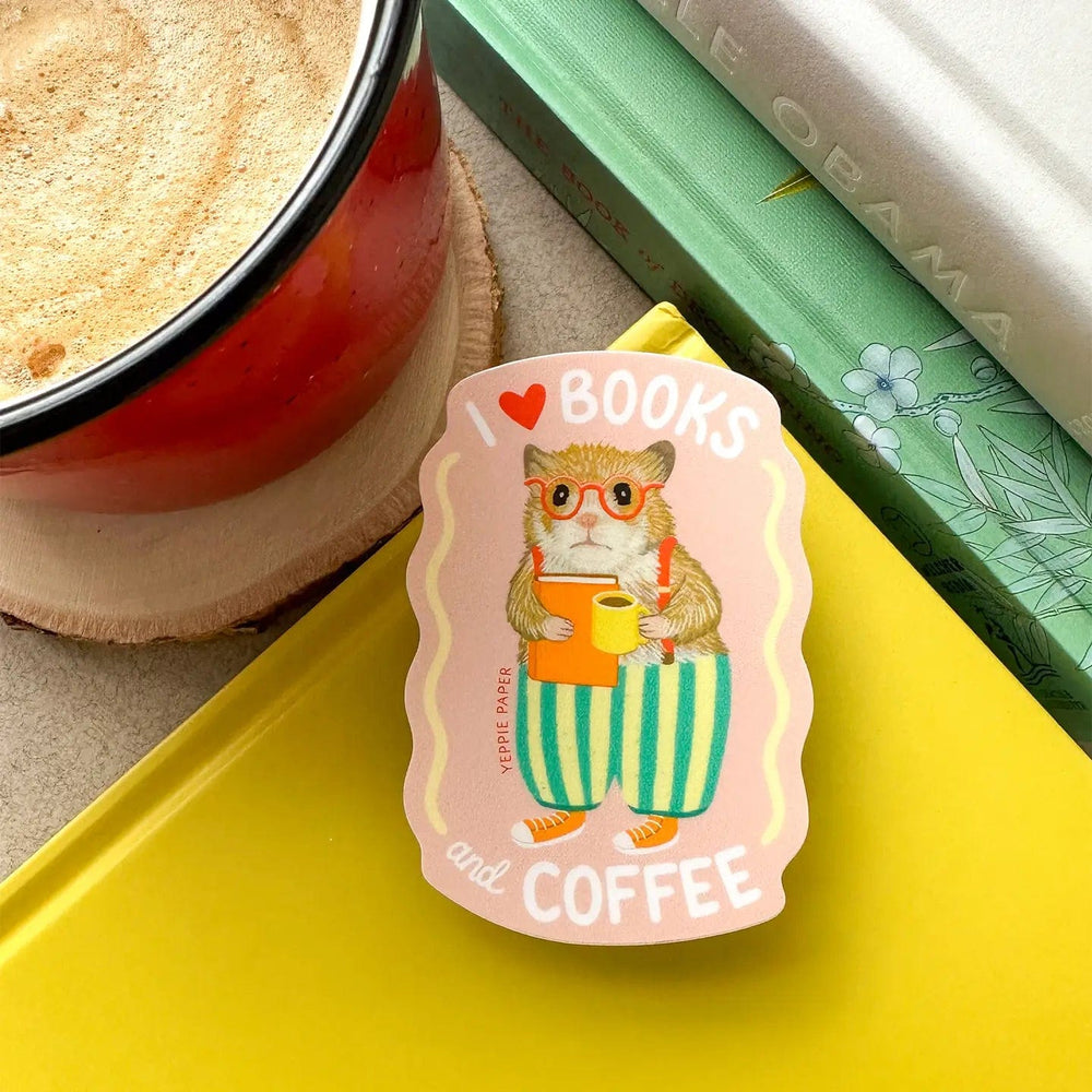 Yeppie Paper Sticker Books & Coffee Hamster Sticker