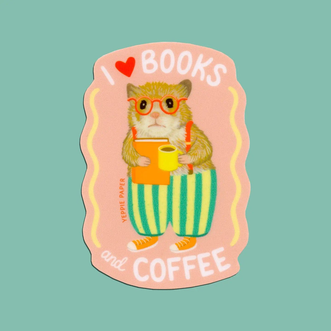 Yeppie Paper Sticker Books & Coffee Hamster Sticker