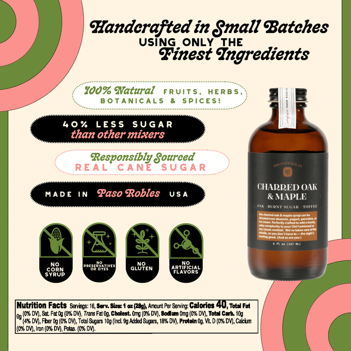 Yes Cocktail Co Home Charred Oak & Maple Syrup
