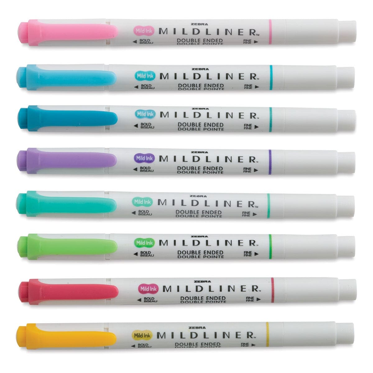 Zebra Paper Mildliner Double Ended Creative Markers - Assorted Colors, Set of 8