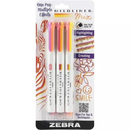 Zebra pen set Mildliner Mix Pen Set - Warm Colors