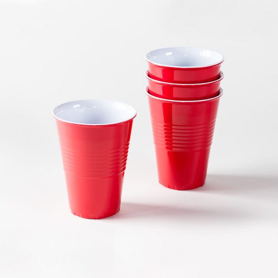 180 Degrees Cups Red Melamine Cup - Set of 4