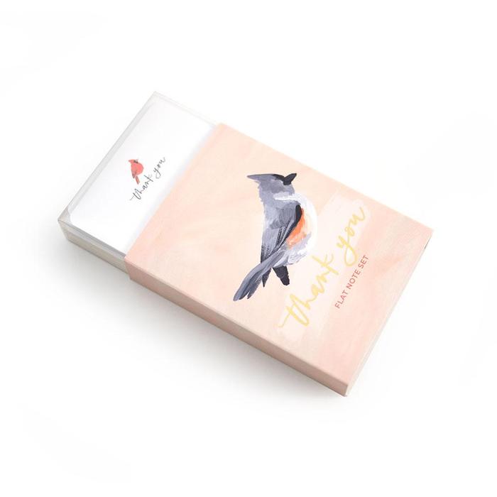 1Canoe2 Boxed Card Set Thank You Flat Note Set: Birds