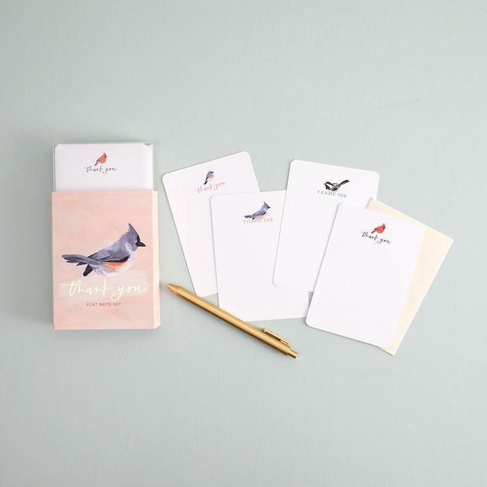 1Canoe2 Boxed Card Set Thank You Flat Note Set: Birds