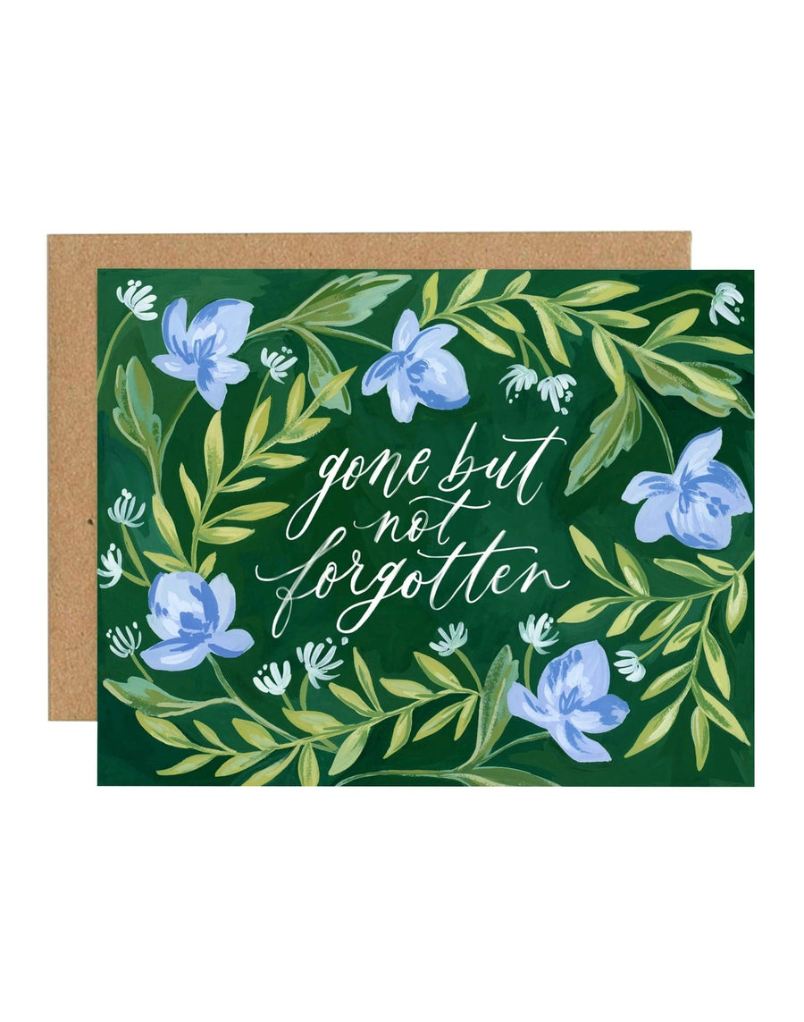 1Canoe2 Card Blue Floral Sympathy Card