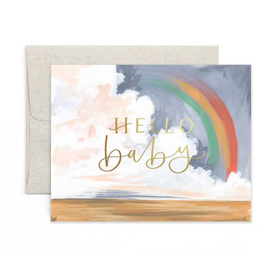 1Canoe2 Card Hello Baby Rainbow Card