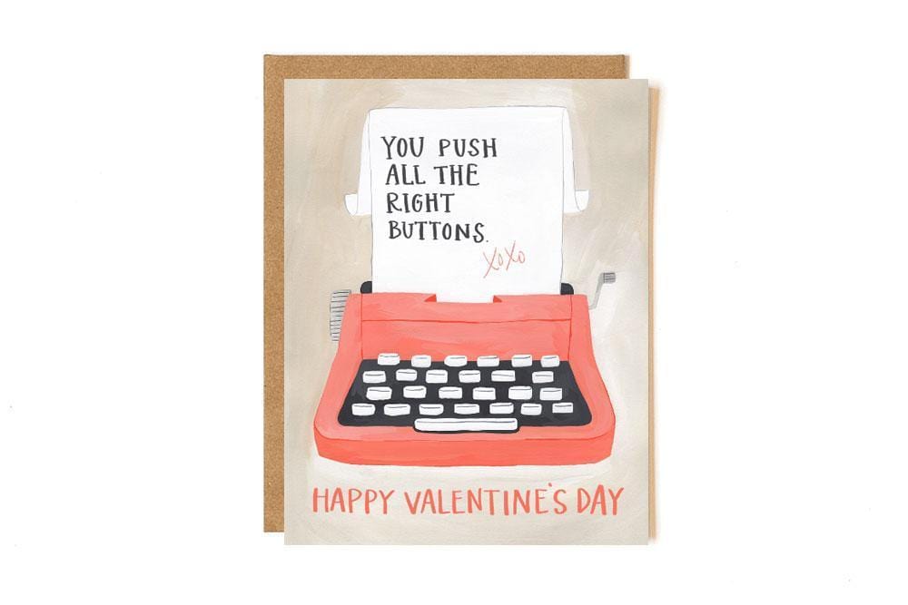 1Canoe2 Card Valentine Typewriter Card