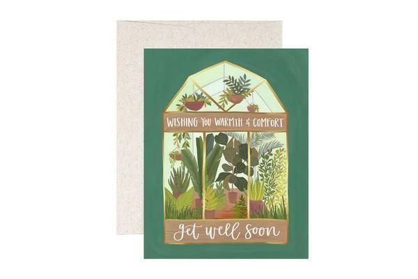 1Canoe2 Single Card Get Well Greenhouse Card