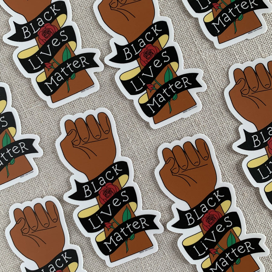 acbc Design Sticker Black Lives Matter Rose Vinyl Sticker