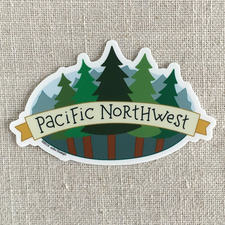 acbc Design Sticker Pacific Northwest Trees Vinyl Sticker