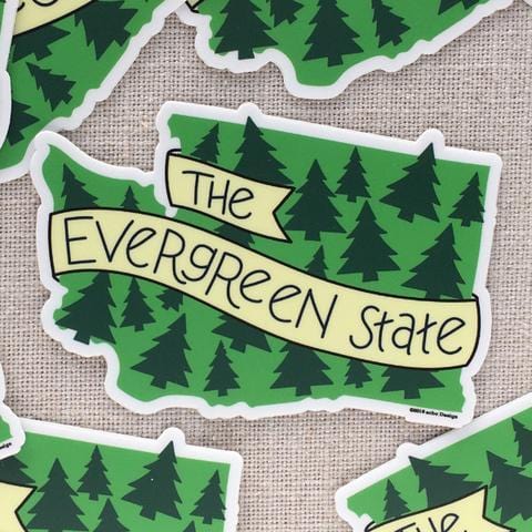 acbc Design Sticker The Evergreen State Vinyl Sticker