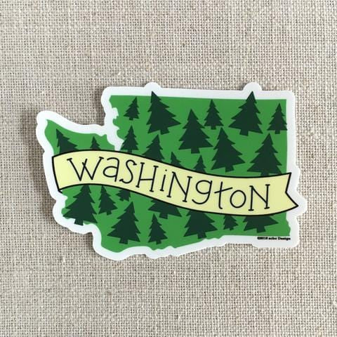 acbc Design Sticker Washington State Trees Vinyl Sticker