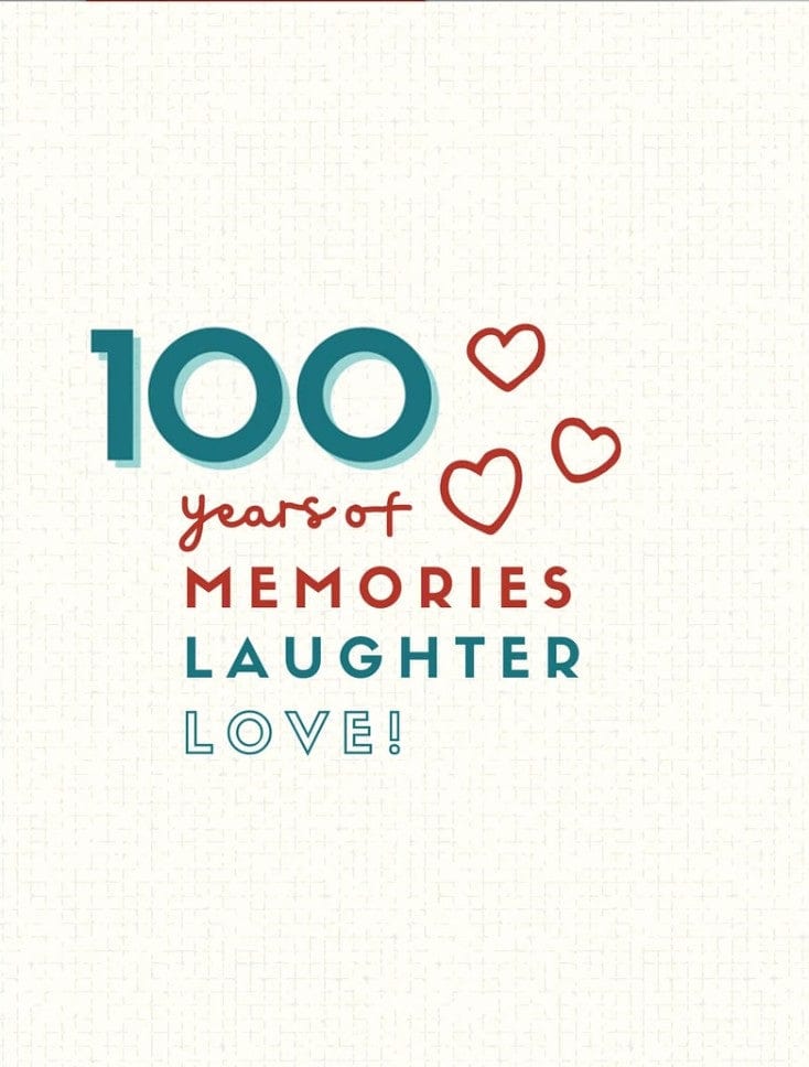 Age-Friendly Vibes Card 100 Years of Memories Card