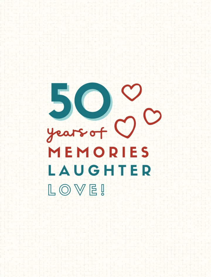Age-Friendly Vibes Card 50 Years of Memories Card