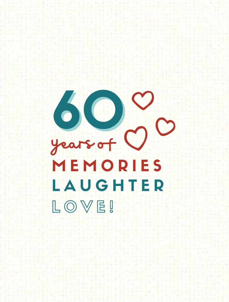 Age-Friendly Vibes Card 60 Years of Memories Card