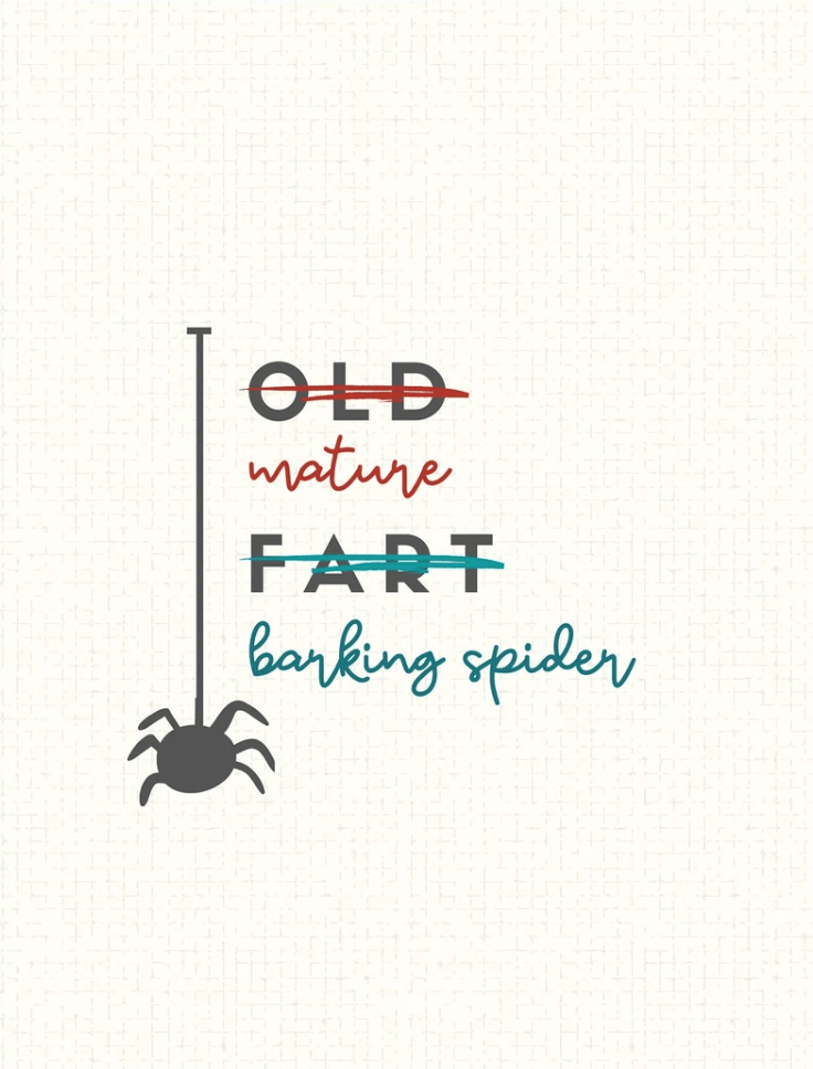Age-Friendly Vibes Card Old Fart / Mature Barking Spider Card