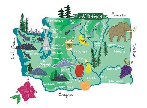 Allport Card Hello: Washington Card