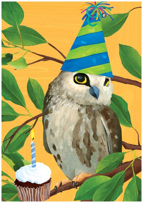 Allport Card Hoot Owl Birthday Card