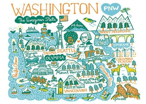 Allport Card Statescapes: Washington Card