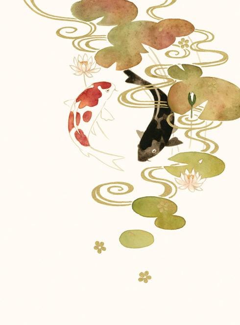 Allport Card Two Koi Sympathy Card