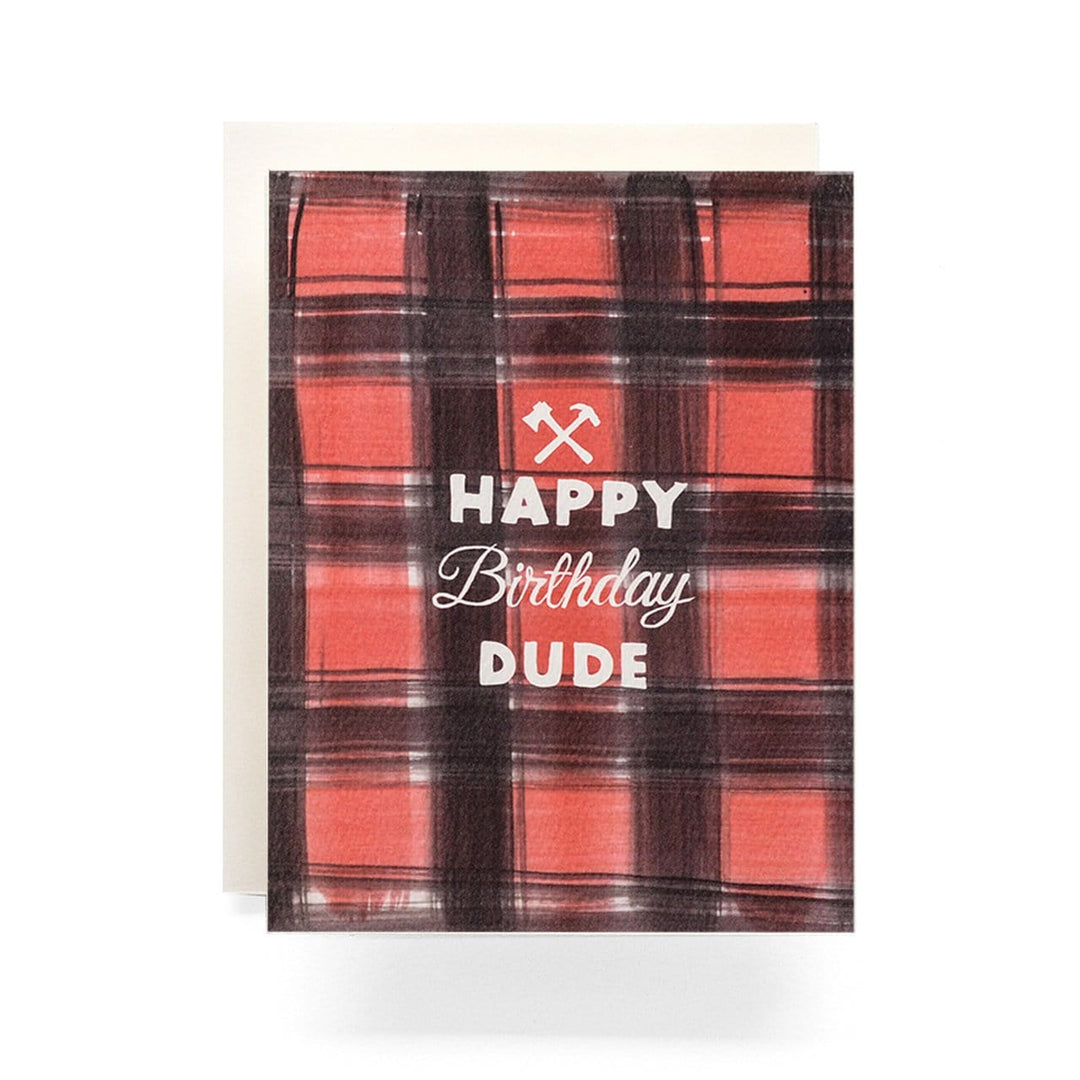 Antiquaria Card Buffalo Plaid Birthday Card