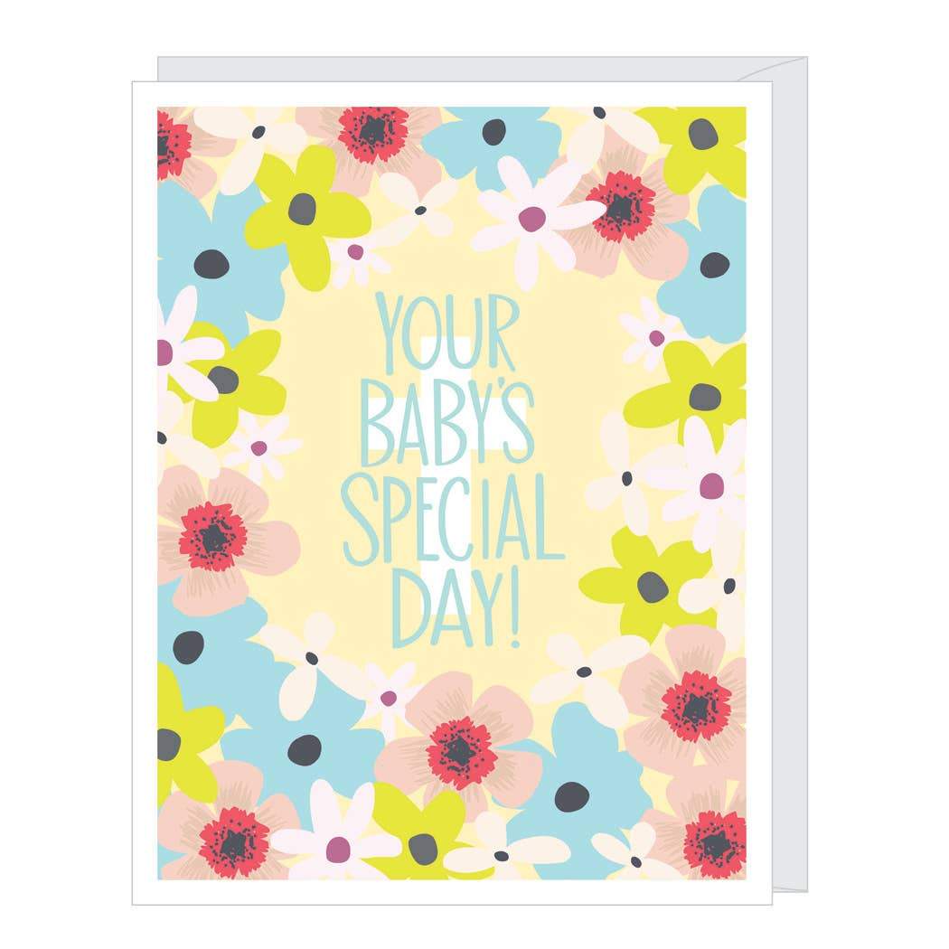 Apartment 2 Cards Card Floral Cross Baby Christening/Baptism Card