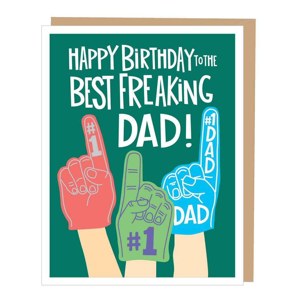 Foam Finger Dad Birthday Card – Paper Luxe