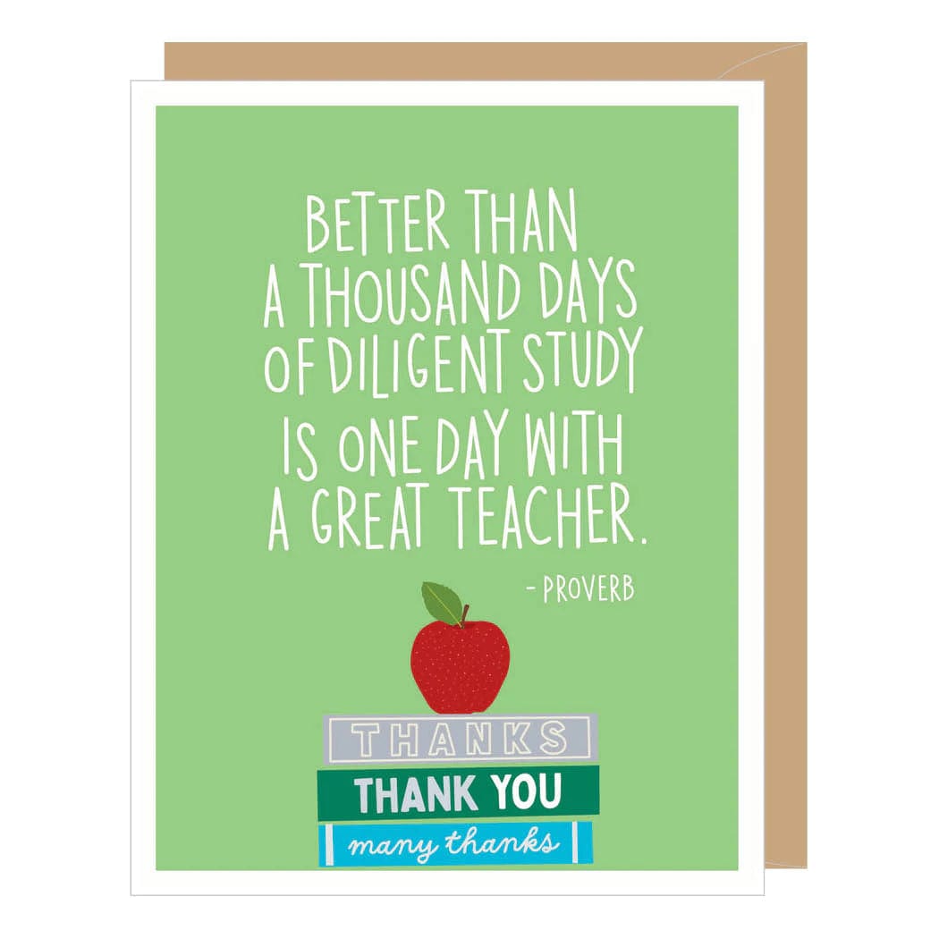 Apartment 2 Cards Card Great Teacher Proverb Card