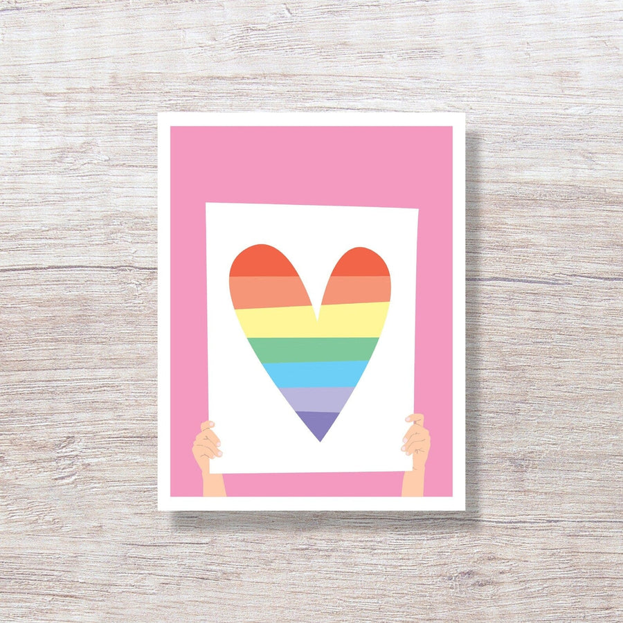 Apartment 2 Cards Card Rainbow Heart Love Card