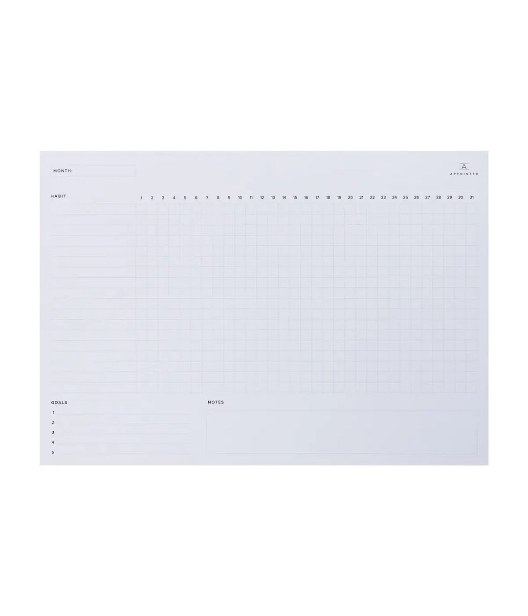 Appointed Notepad Appointed Habit Tracker