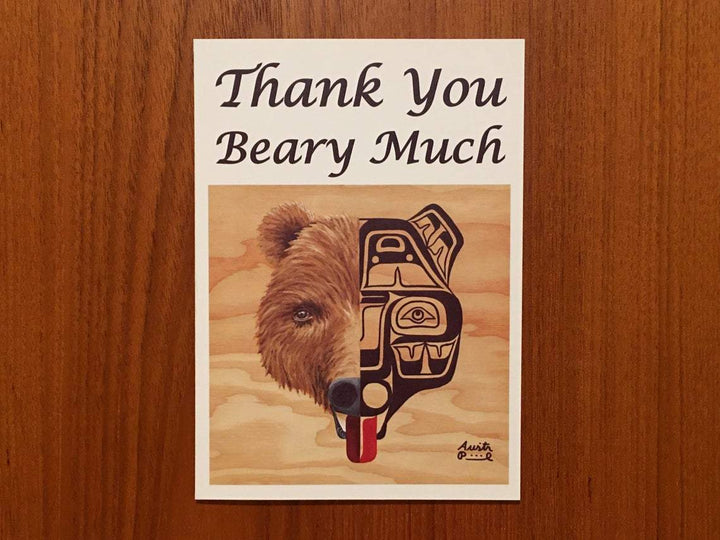 AustinsAwesomeArtCo Card Thank You Beary Much 5x7 Card
