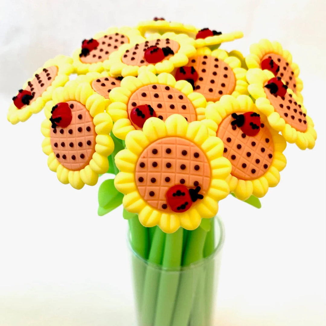 BC USA Pen Sunflower Ladybug & Bee Wiggle Gel Pens